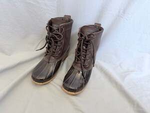 G.H. Bass & Co. Harlequin F16 Women's Brown Leather Waterproof Duck Boots